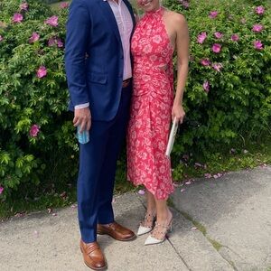 Ramy Brook - Printed Hayden High-Neck MIDI Dress (Punch)